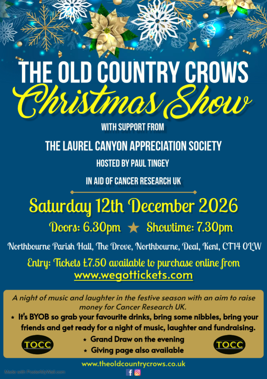 The Old Country Crows Christmas Show in aid of Cancer Research UK